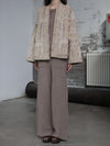 INTO THE EAST 25 Autumn/Winter Khaki/Black Knitted Hollow Straight Pants ITE-E1DGSS020GY20PT-KQH Khaki (E1DGSS027CM20PT)
